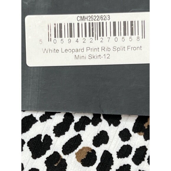 NWT PrettyLittleThing Shape Leopard Print Women’s Pull-On Mini Skirt Size 8 - Picture 5 of 7